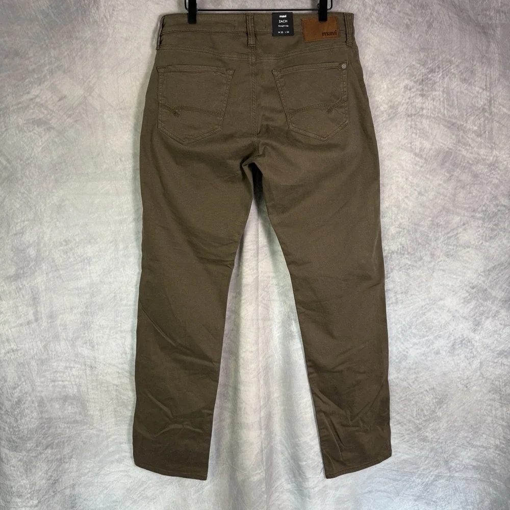 New Mavi Jeans Mens 33X34 Zach Morel Twill Straight Leg Stretch 5-Pockets Preppy